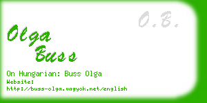 olga buss business card